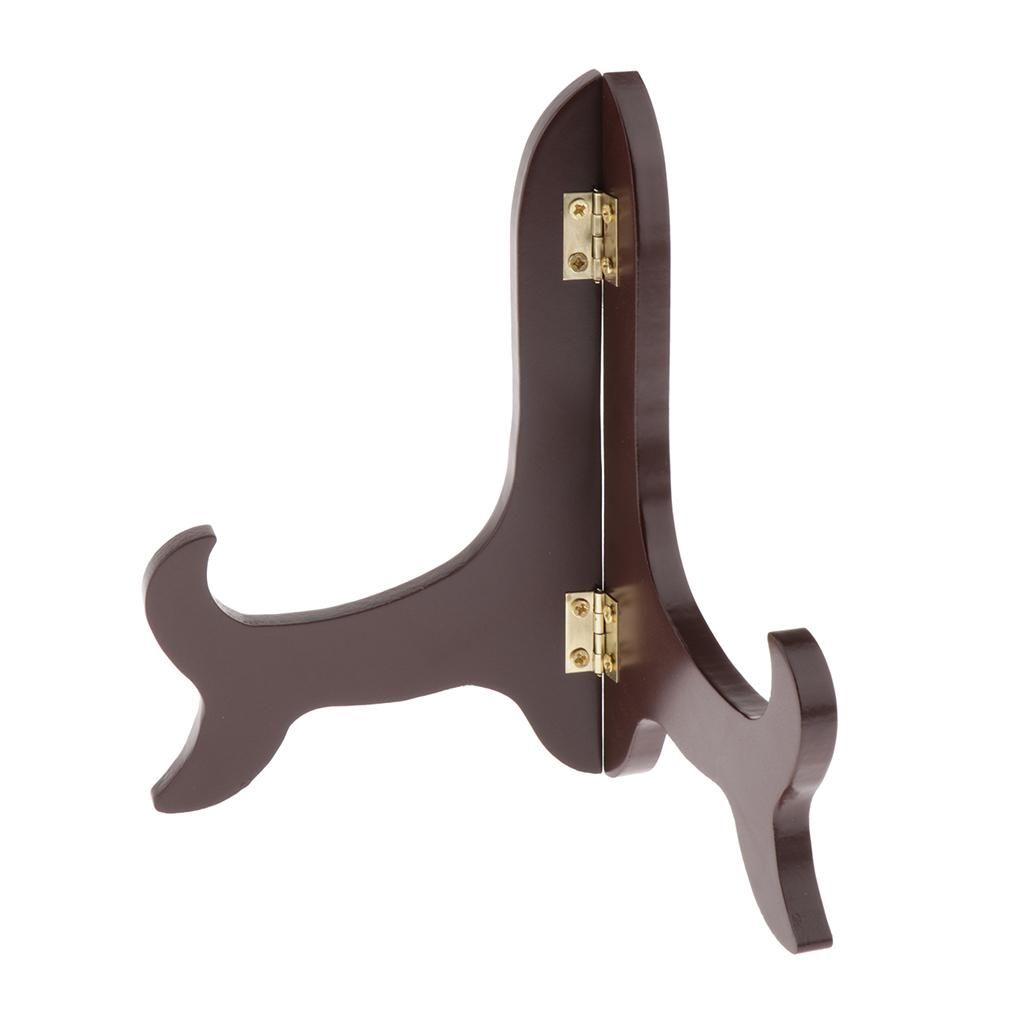 2 Pieces Stable Wooden Display Easel Plate Stands Photo Frame Holder