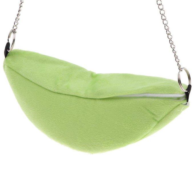 2x Banana Hamster Swing Bed House Hammock Squirrel Hedgehog Green