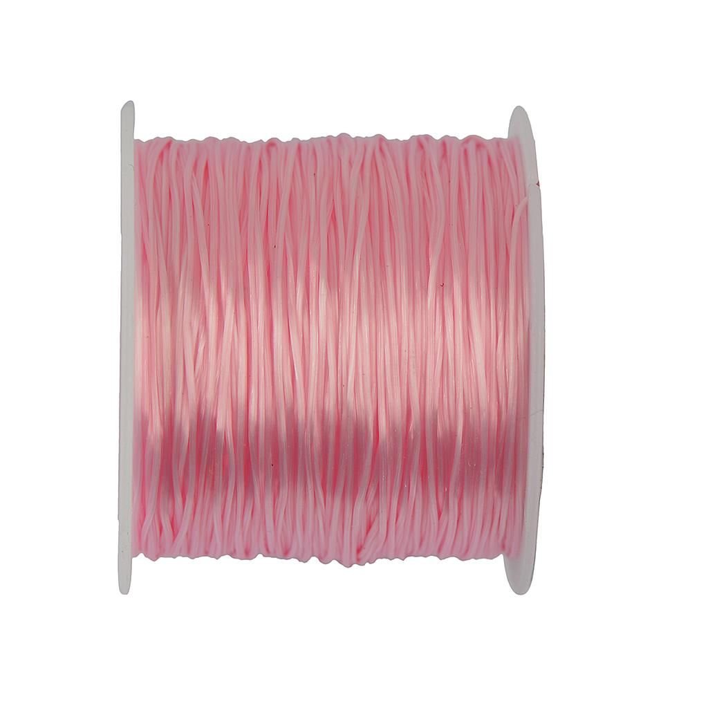 50 Yard Stretch Polyester Crystal String Cord Jewelry Salmon Pink