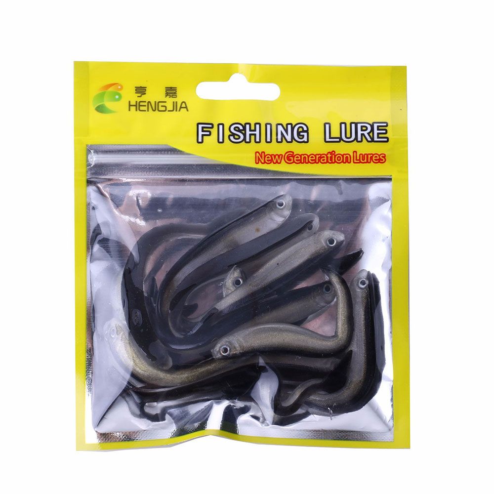 HENG JIA Two Color Small Fish Soft Bait Fishing Loach 8CM 2G