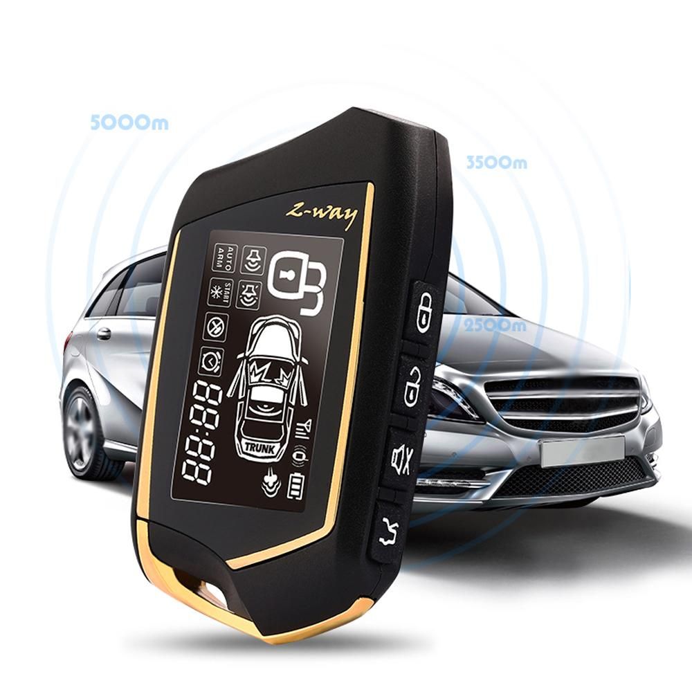 Car Anti-Theft Alarm Remote Starter System PKE Keyless Entry BT Remote Engine Starter Central Lock Kit 2-Way Vibration Alarm Support APP Control with 2 Remote Controller