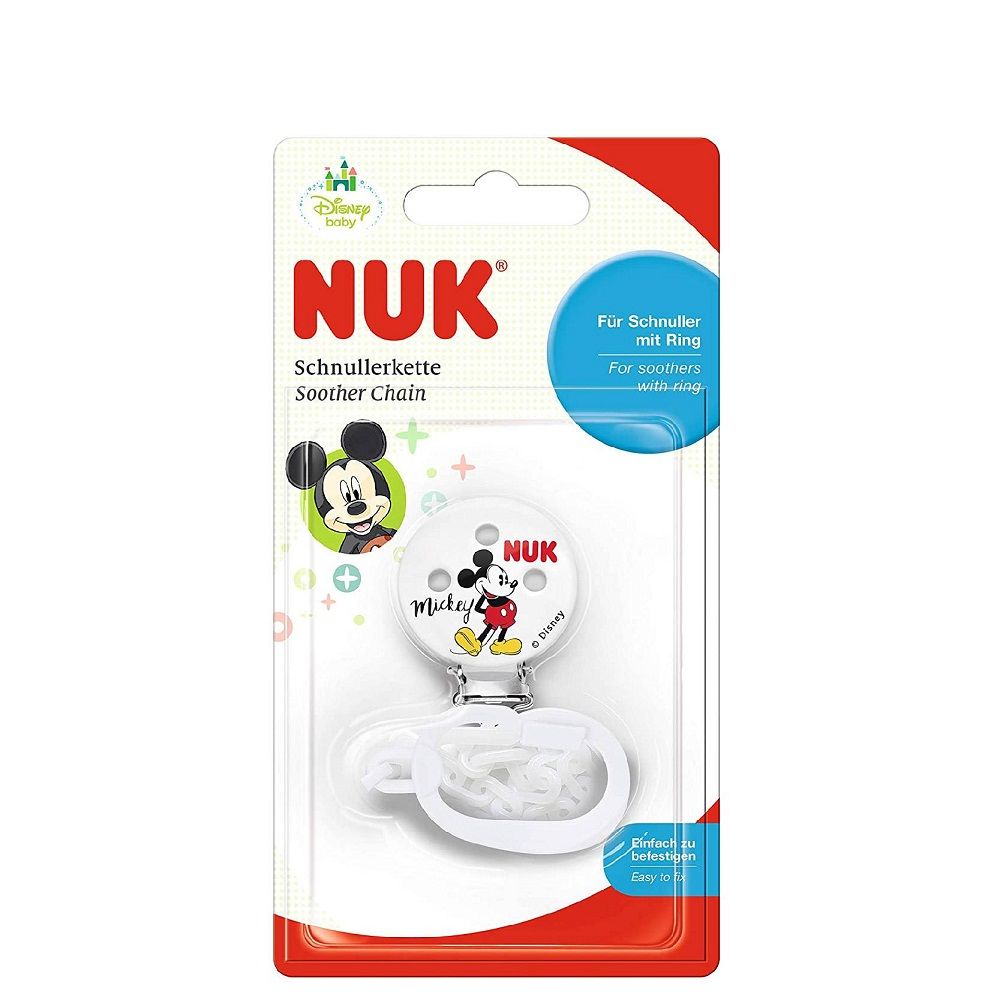 Disney Mickey Mouse Soother Chain - White