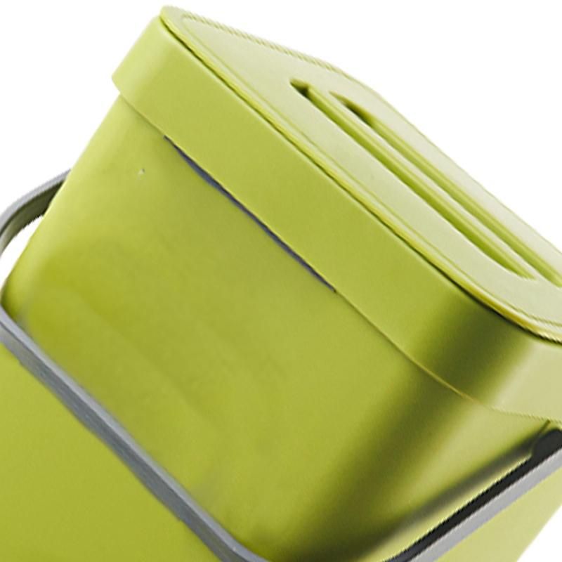 Trash Can with Lid Under Sink Green Trash Can Plastic Waste Basket Hanging Waste Bin for Bathroom/Office,Waste Compost Bin for Kitchen Small Garbage Can for Bedroom 0.8 Gallon