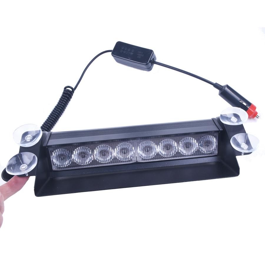 8 LED Red/Blue Yellow Blue Car Police Strobe Flash Light
