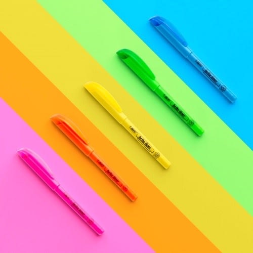 Brite Liner Highlighter Chisel Tip Assorted Colours - 5 Count