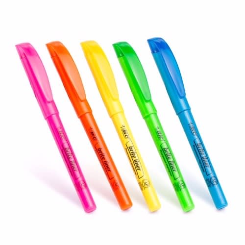 Brite Liner Highlighter Chisel Tip Assorted Colours - 5 Count