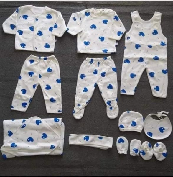 11pieces Newborn Overall Sleepsuit,flannel,bib,cap For Boy