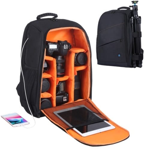 Outdoor Portable Waterproof Scratch-proof Dual Backpack Camera Bag, Upgrade Version