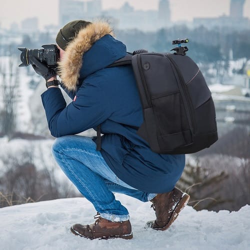 Outdoor Portable Waterproof Scratch-proof Dual Backpack Camera Bag, Upgrade Version