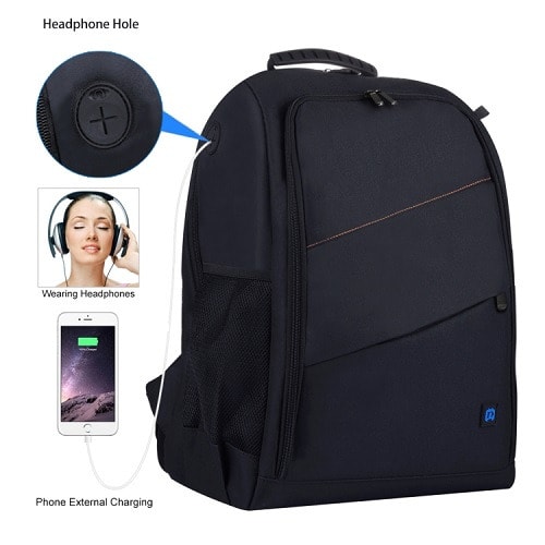Outdoor Portable Waterproof Scratch-proof Dual Backpack Camera Bag, Upgrade Version