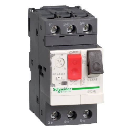 Motor Circuit Breaker, 3p, 0.4-0.63 A, Thermal Magnetic, Screw Clamp Terminals||GV2ME04