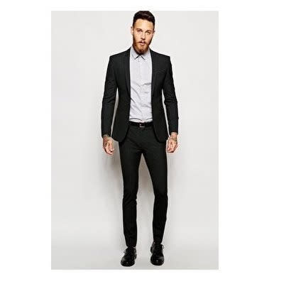 Men's Slim Fit Suit - Black