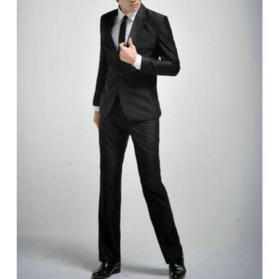 Men's Slim Fit Suit -Black
