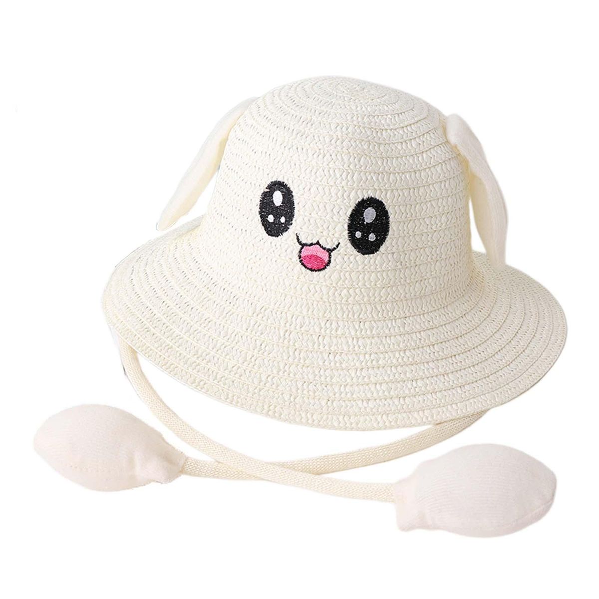 Bunny Ears Straw Hat Cap Summer Sunshade Hat For Milky