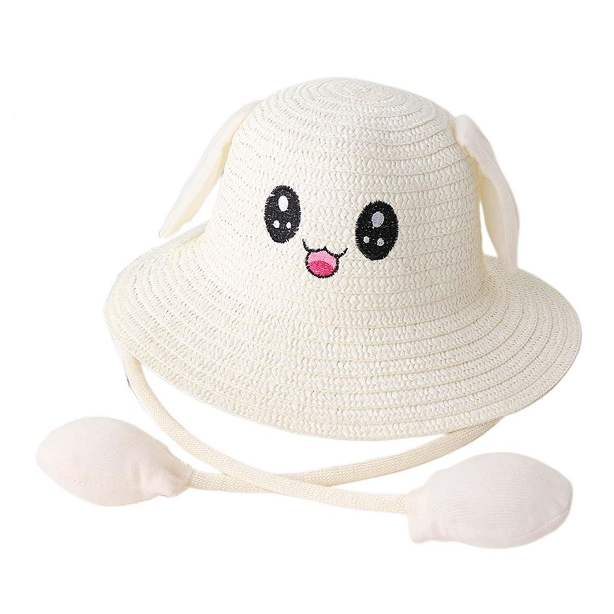 Bunny Ears Straw Hat Cap Summer Sunshade Hat For Milky