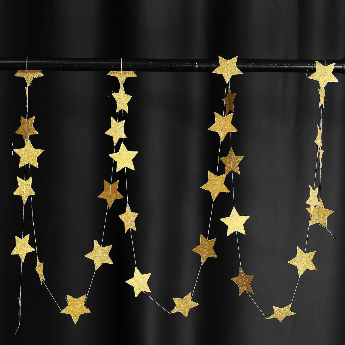 52 Feet Reflective Star Paper Star Bunting Banner 2.75