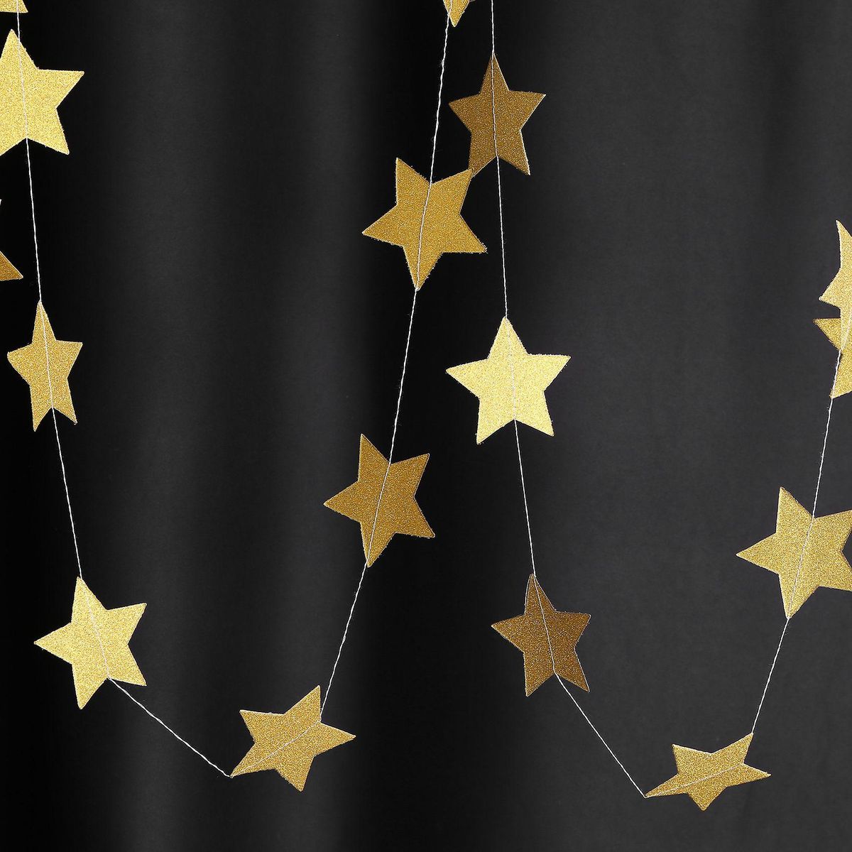 52 Feet Reflective Star Paper Star Bunting Banner 2.75