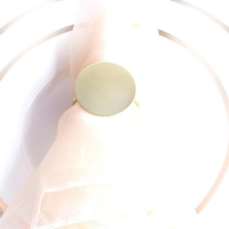 10pcs Simple copper napkin buckle cloth ring Western food meal buckle meal ring cloth ring model room hotel napkin decoration