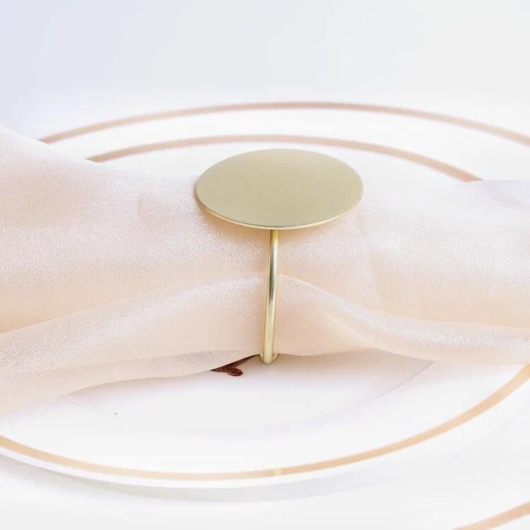 10pcs Simple copper napkin buckle cloth ring Western food meal buckle meal ring cloth ring model room hotel napkin decoration