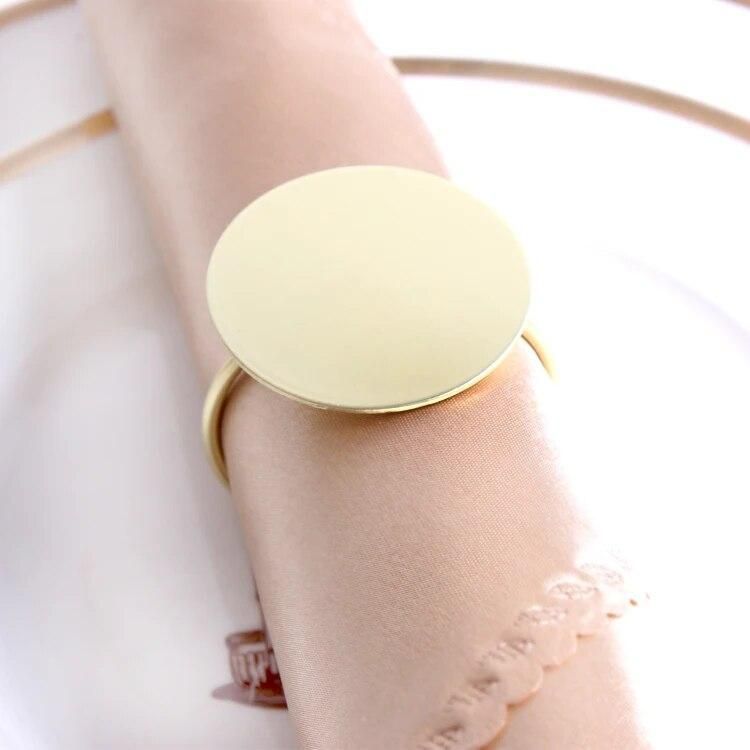 10pcs Simple copper napkin buckle cloth ring Western food meal buckle meal ring cloth ring model room hotel napkin decoration