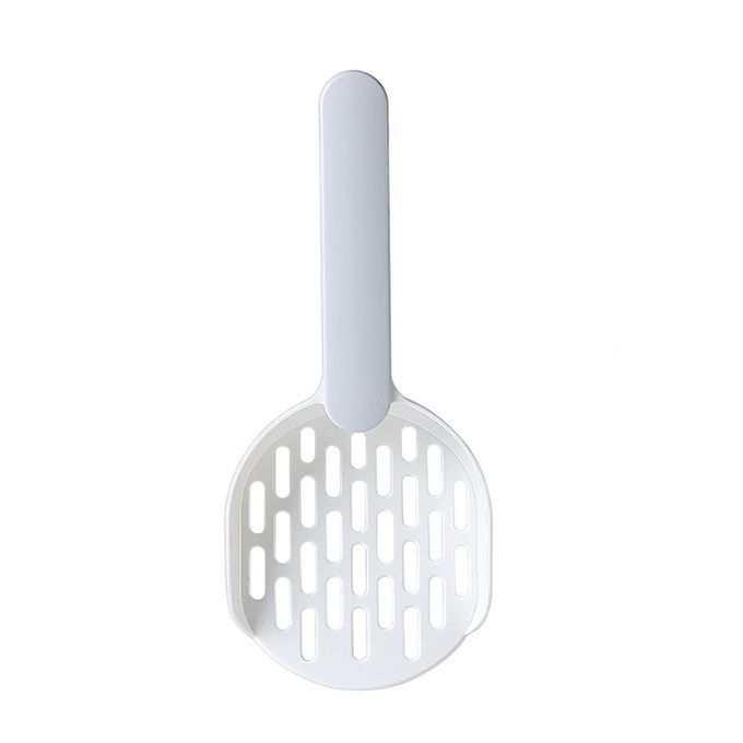 Cat Litter Scooper Durable Hidden Hook Sifter For Cat White Grey