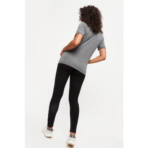 Cotton Underbump Black Maternity Leggings