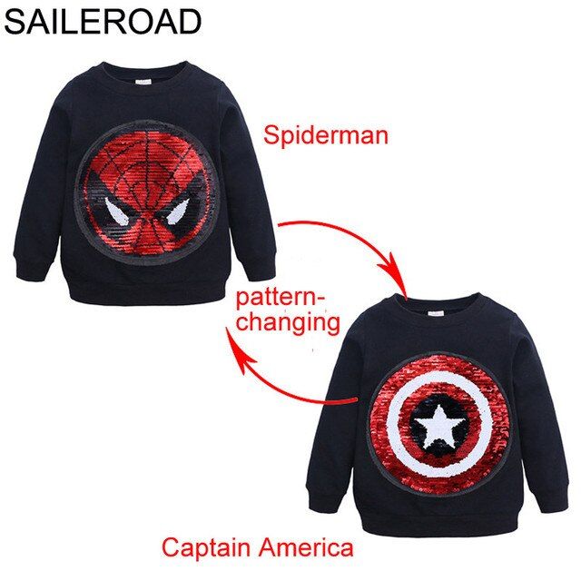 -Saileroad -Spiderman -Face-Changing -Boys 7907 Black_24M