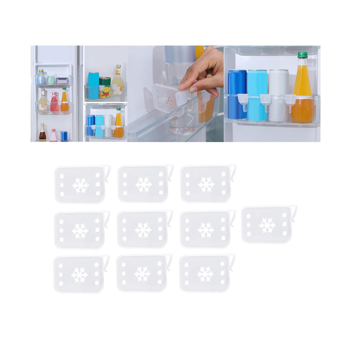 10x Fridge Drawer Divider Fridge Seperators Side Door Box