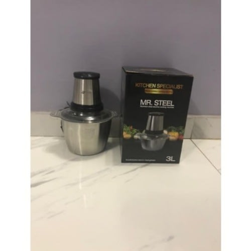 3l Mr Steel Double Button Electric Food Processor And Yam Pounder