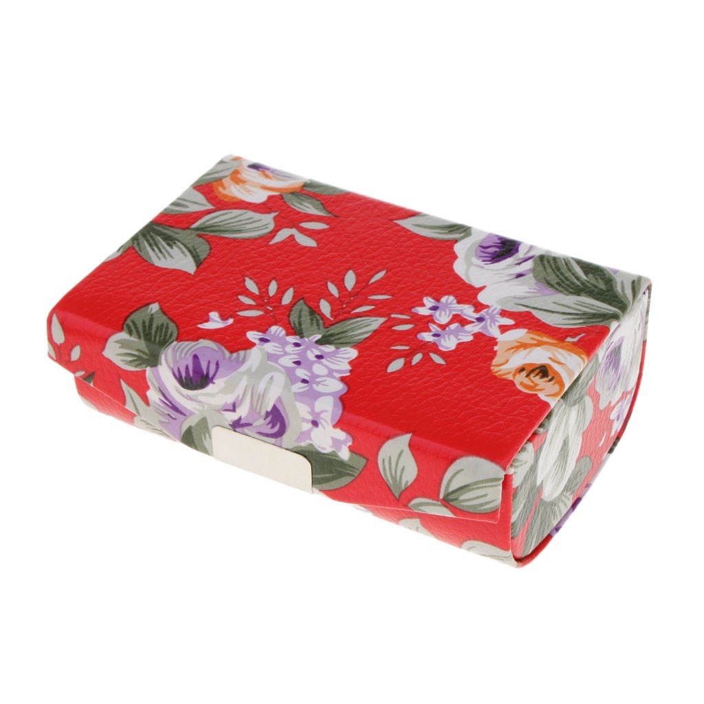 Lady Retro Floral PU Leather Mirror Lipgloss