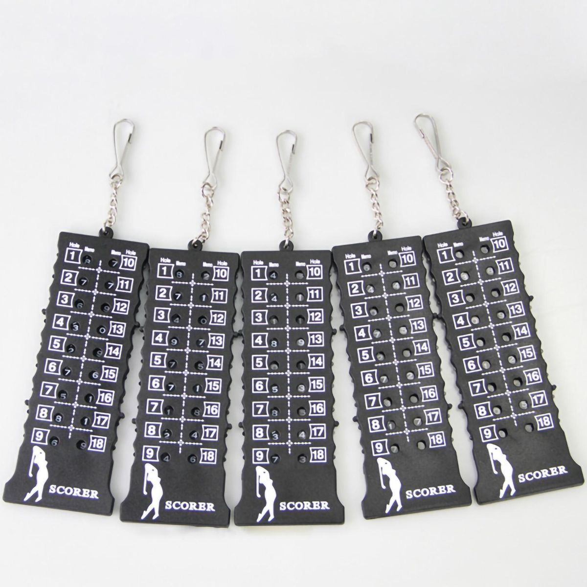 Golf Bar Scorer Golf Score Indicator with Key Chain Black