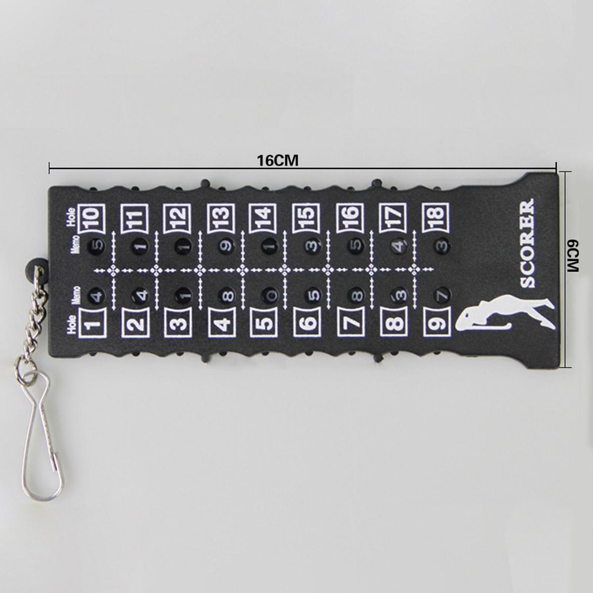 Golf Bar Scorer Golf Score Indicator with Key Chain Black