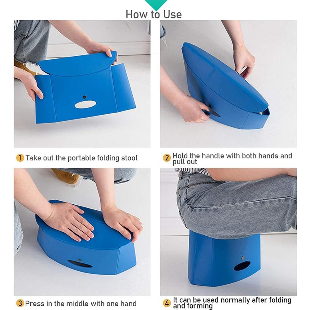 3 Pcs Portable Folding Stool Outdoor-Camping Chair Heavy Duty for Adults Camping Fishing Hiking,Lightweight Kids Stool