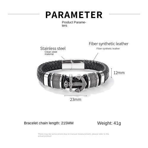 European And American Fashion Multi-layer Anchor Leather Bracelet