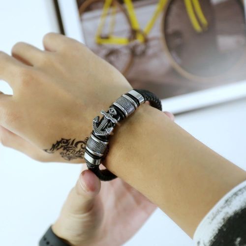 European And American Fashion Multi-layer Anchor Leather Bracelet