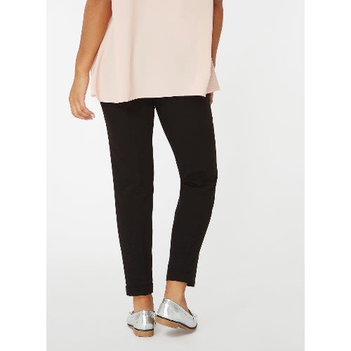 Straight Leg Naples Under Bump Black Maternity Trousers