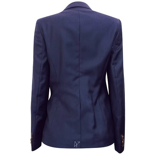Navy Tailor Pure Wool Badge Blazer Jacket