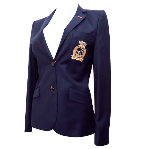 Navy Tailor Pure Wool Badge Blazer Jacket