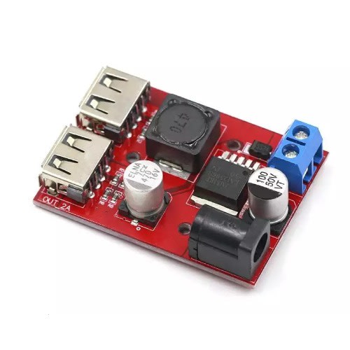 LM2596S Dual USB DC-DC 9V, 12V, 24V, 36V To 5V 3A Step Down Buck Converter Board
