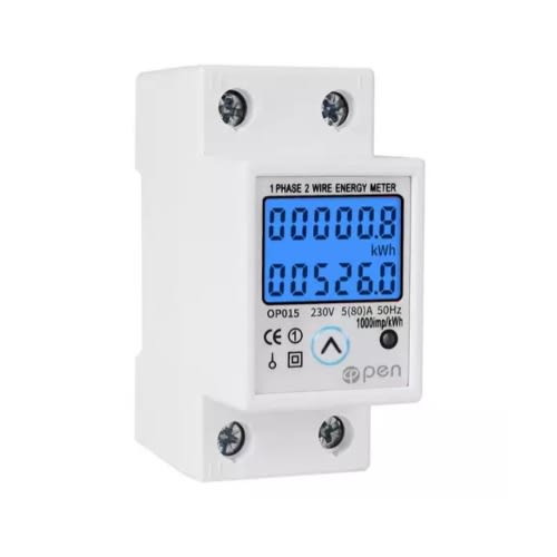 Single Phase Din Rail Energy Watts Meter
