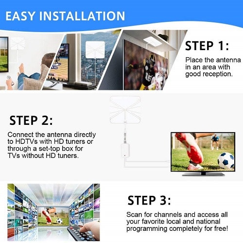 Digital 4k Full HD Indoor Antenna Signal Booster