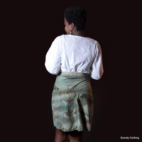 Snake Skin Mini Skirt