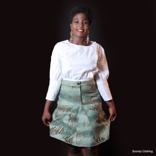Snake Skin Mini Skirt