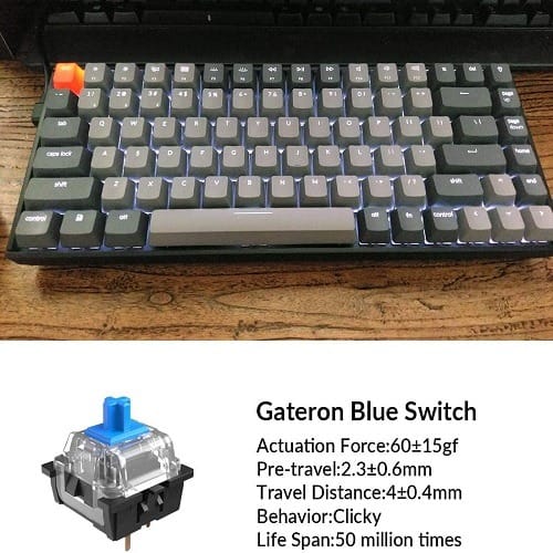 Keychron K2 Wireless Mechanical Keyboard With White Led Backlit