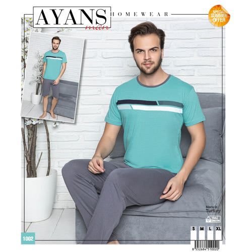 Pyjamas /lounge Wear Set - Top + Short & Trouser - 3pcs