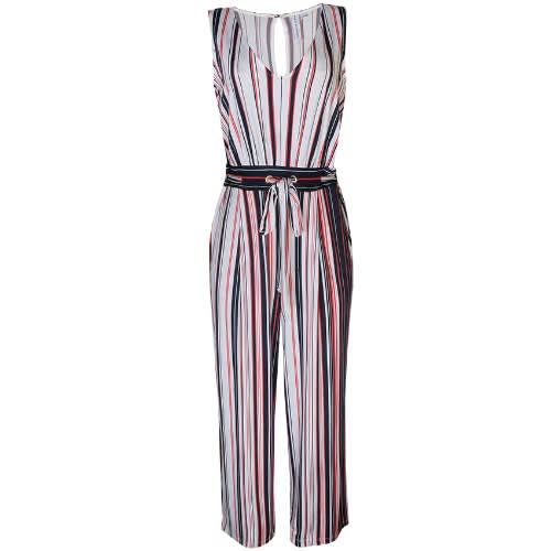 Sleeveless Stripe Jumpsuit - Multicolour