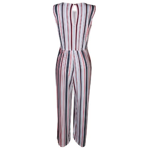 Sleeveless Stripe Jumpsuit - Multicolour