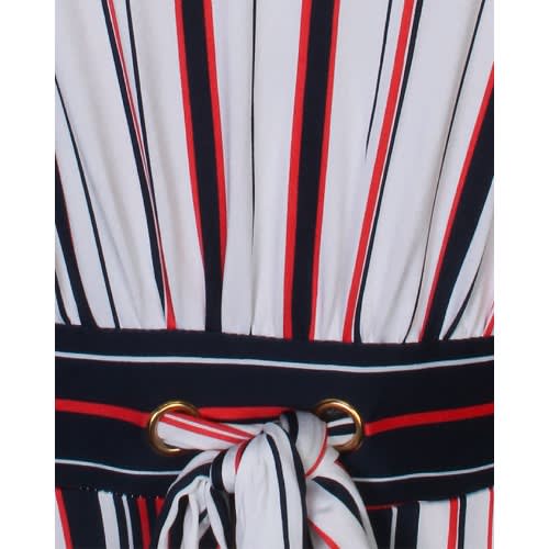 Sleeveless Stripe Jumpsuit - Multicolour