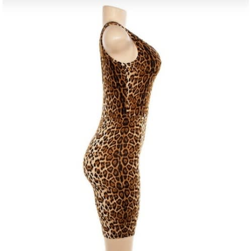 Leopard Print Sleeveless Playsuit