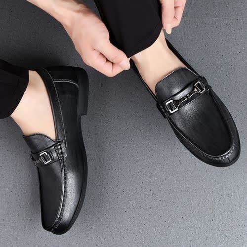 Non-slip Formal Leather Shoes- Black